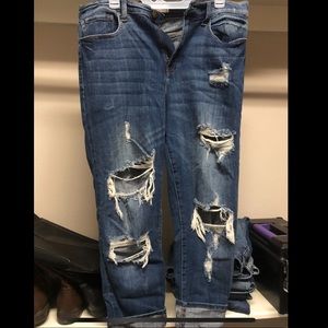 Studio blue highly distressed jeans